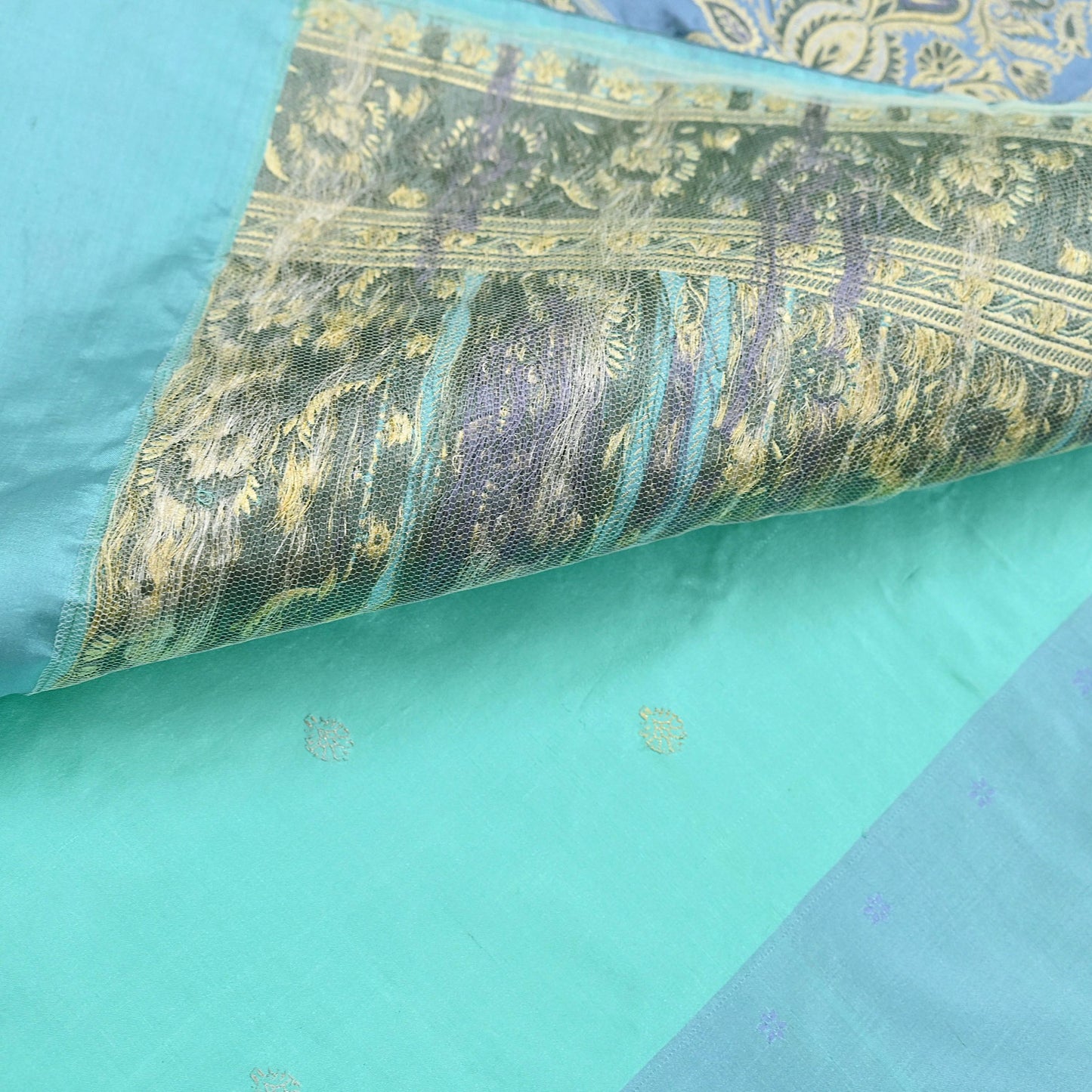 Indian Vintage Sari Heavy Pure Silk Woven Banarasi Brocade Saree Fabric 5Yd Ethnic Dress making Crafting Bollywood Dress Designing Zari