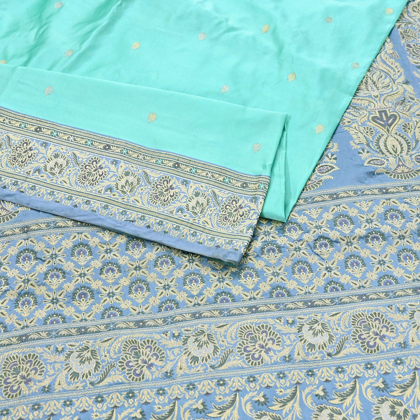 Indian Vintage Sari Heavy Pure Silk Woven Banarasi Brocade Saree Fabric 5Yd Ethnic Dress making Crafting Bollywood Dress Designing Zari