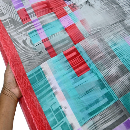 Indian Vintage Saree Printed 100% Pure Cotton Sari Craft Fabric 5Yd Soft Sewing Sarong Wrap Dress Making Quilting Crafting