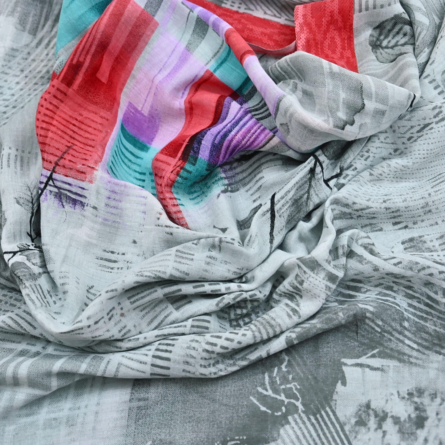 Indian Vintage Saree Printed 100% Pure Cotton Sari Craft Fabric 5Yd Soft Sewing Sarong Wrap Dress Making Quilting Crafting