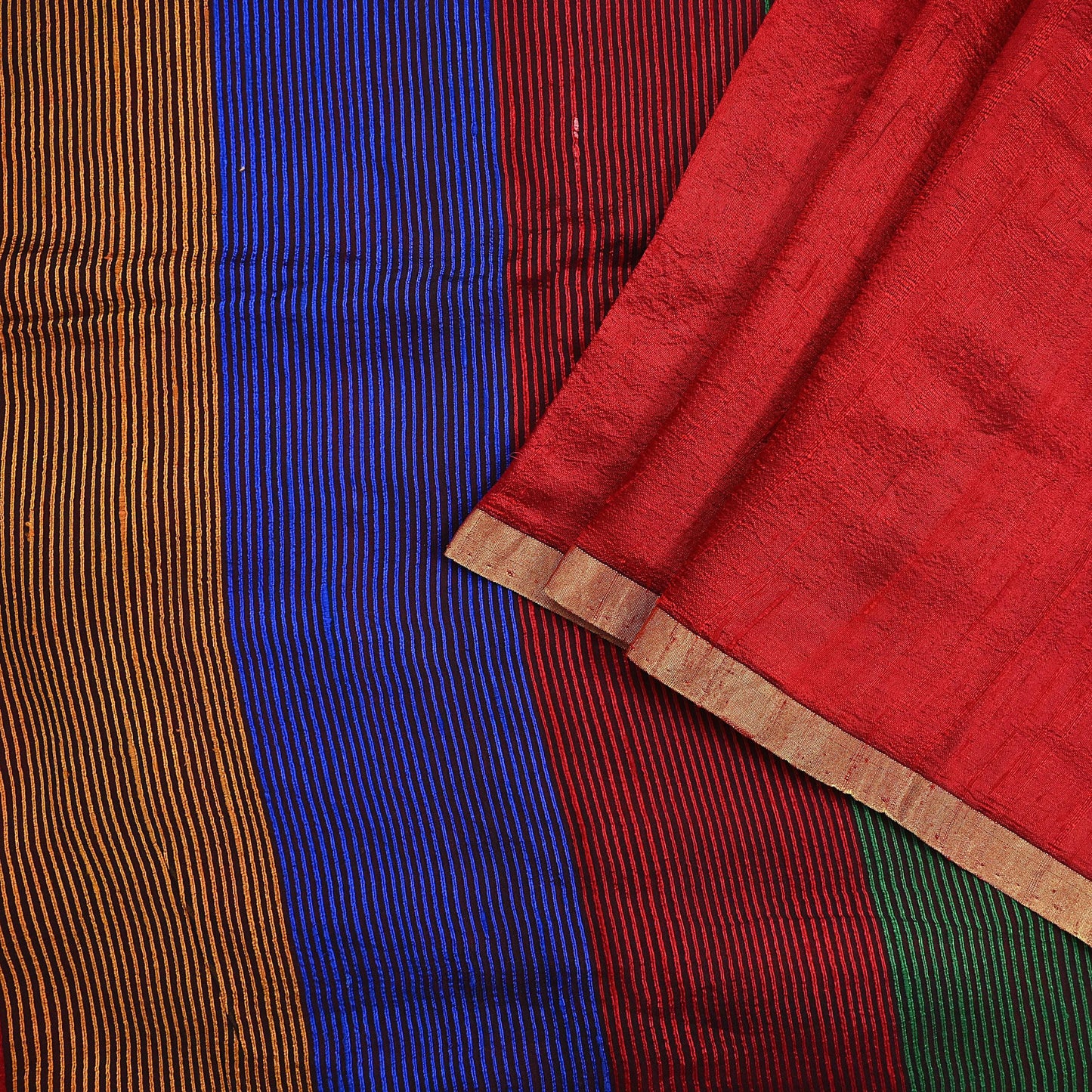 Indian Vintage Sari Red woven Sari Pure chanderi Silk Saree Craft Fabric 5Yd Floral Soft Zari Dress making For Crafting Quilting