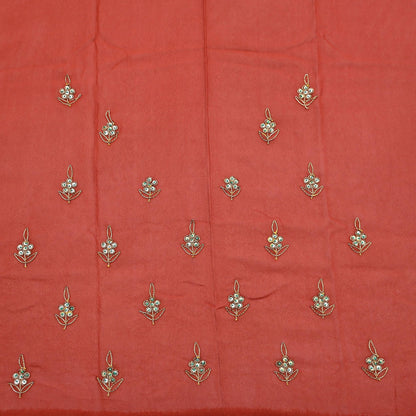 Indian Heavy Sari Orange Pure Georgette Silk Hand Embroidered Sarees Designer Sabyasachi 6Yd Sewing Ethnic Bollywood party wear saree