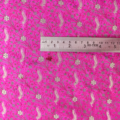 Indian Vintage Sari Heavy Pure Silk Woven Banarasi Brocade Saree Fabric 5Yd Ethnic Dress making Crafting Bollywood Dress Designing Zari