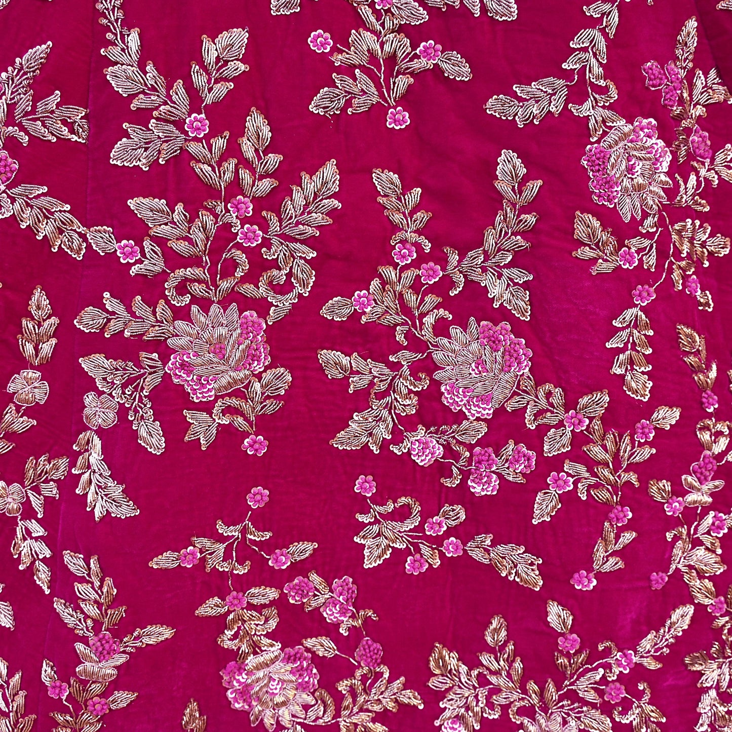 Manish Malhotra rani pink Velvet Lehenga Skirt Heavy Zardozi Dabka Embroidery Indian Bridal Wear, Designer Couture Wedding Outfit