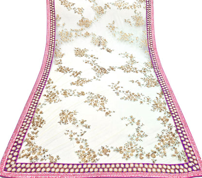 Indian Vintage Heavy Wedding Dupatta Sage Green Net Long Stole Hand Embroidered By Designer Sabyasachi Scarves Zardozi Bridal Veil