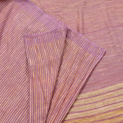 Indian Vintage Heavy Sari Pink Pure Khadi Silk Handloom Saree Craft Fabric 5yd Ethnic Wear Dress making For Crafting Quilting