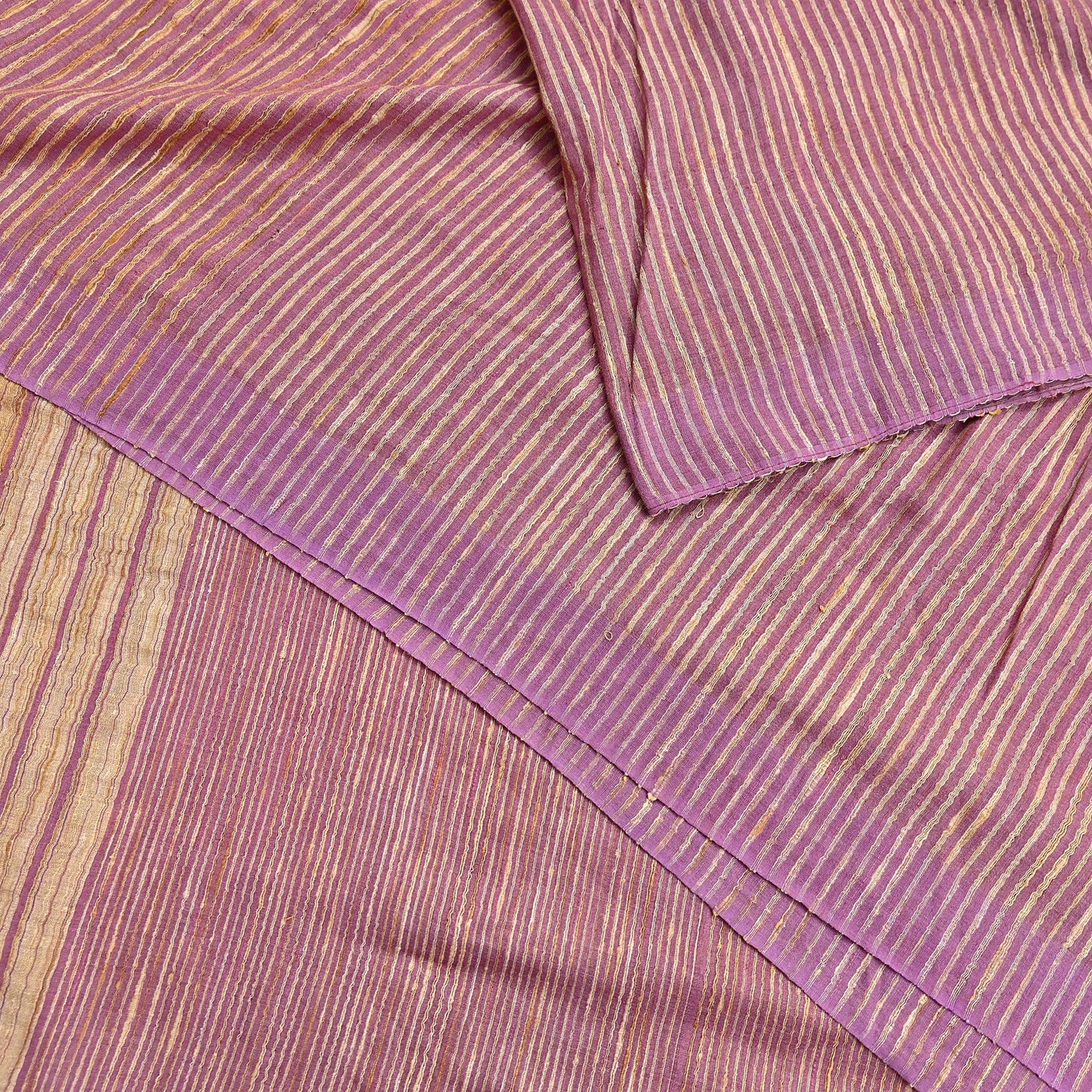 Indian Vintage Heavy Sari Pink Pure Khadi Silk Handloom Saree Craft Fabric 5yd Ethnic Wear Dress making For Crafting Quilting