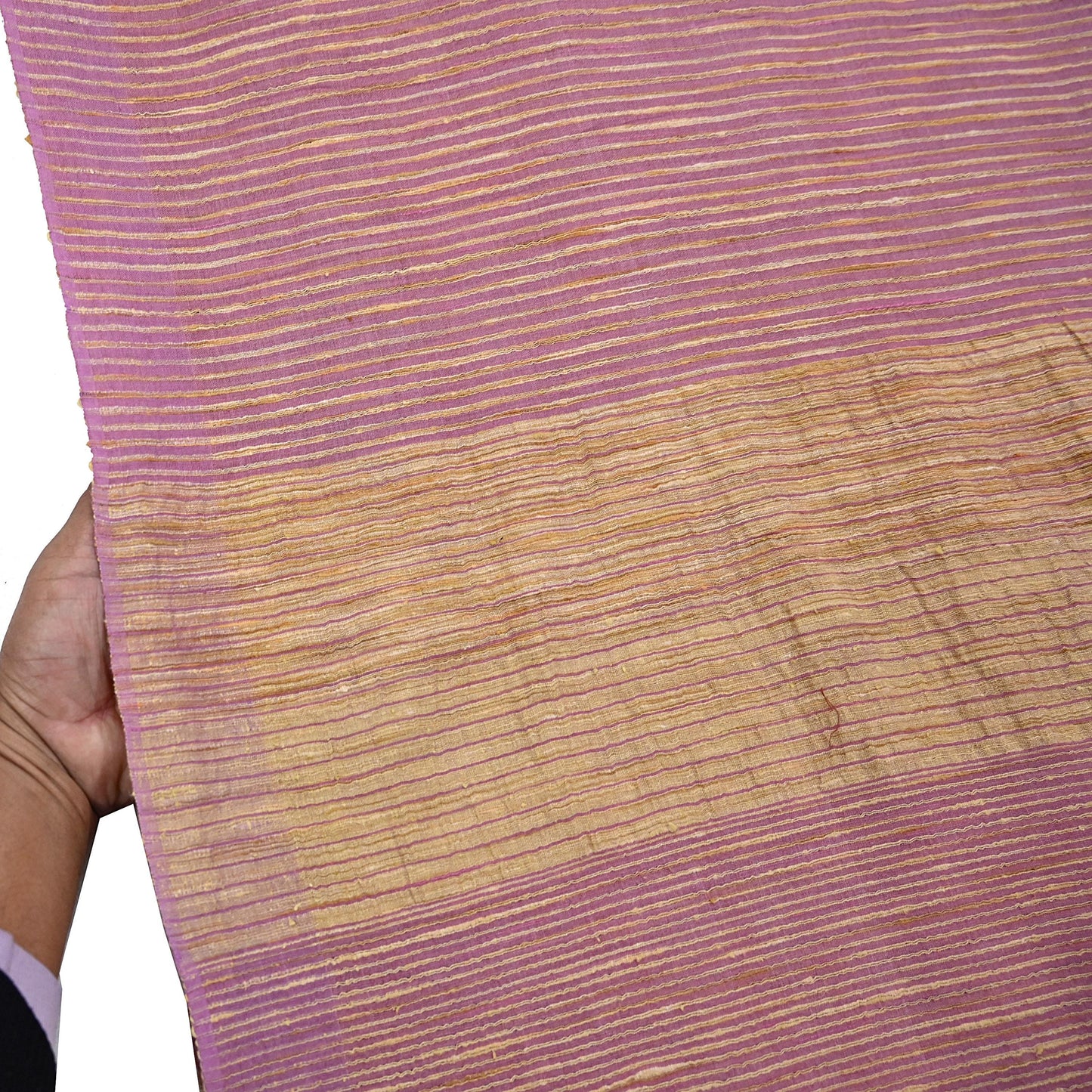 Indian Vintage Heavy Sari Pink Pure Khadi Silk Handloom Saree Craft Fabric 5yd Ethnic Wear Dress making For Crafting Quilting