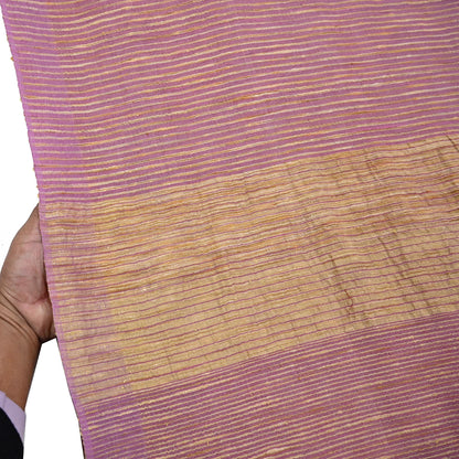 Indian Vintage Heavy Sari Pink Pure Khadi Silk Handloom Saree Craft Fabric 5yd Ethnic Wear Dress making For Crafting Quilting