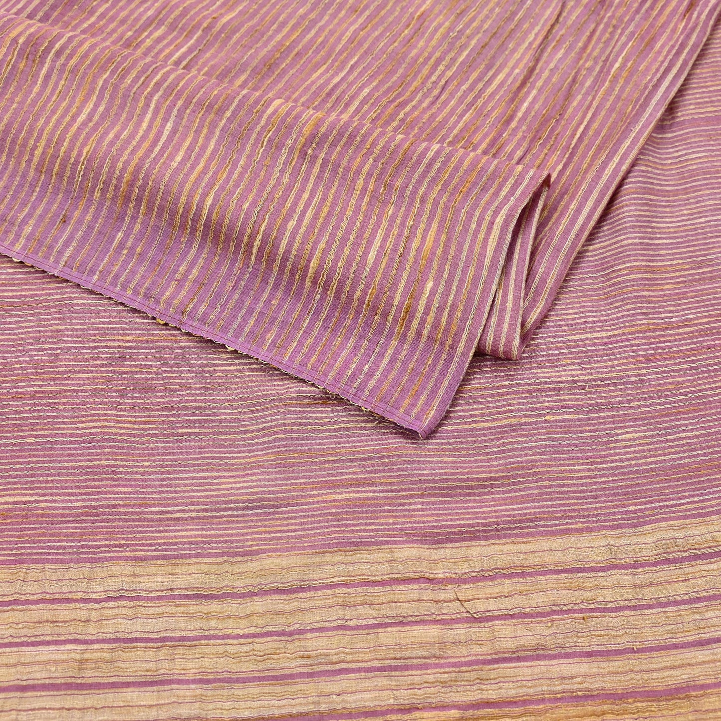 Indian Vintage Heavy Sari Pink Pure Khadi Silk Handloom Saree Craft Fabric 5yd Ethnic Wear Dress making For Crafting Quilting