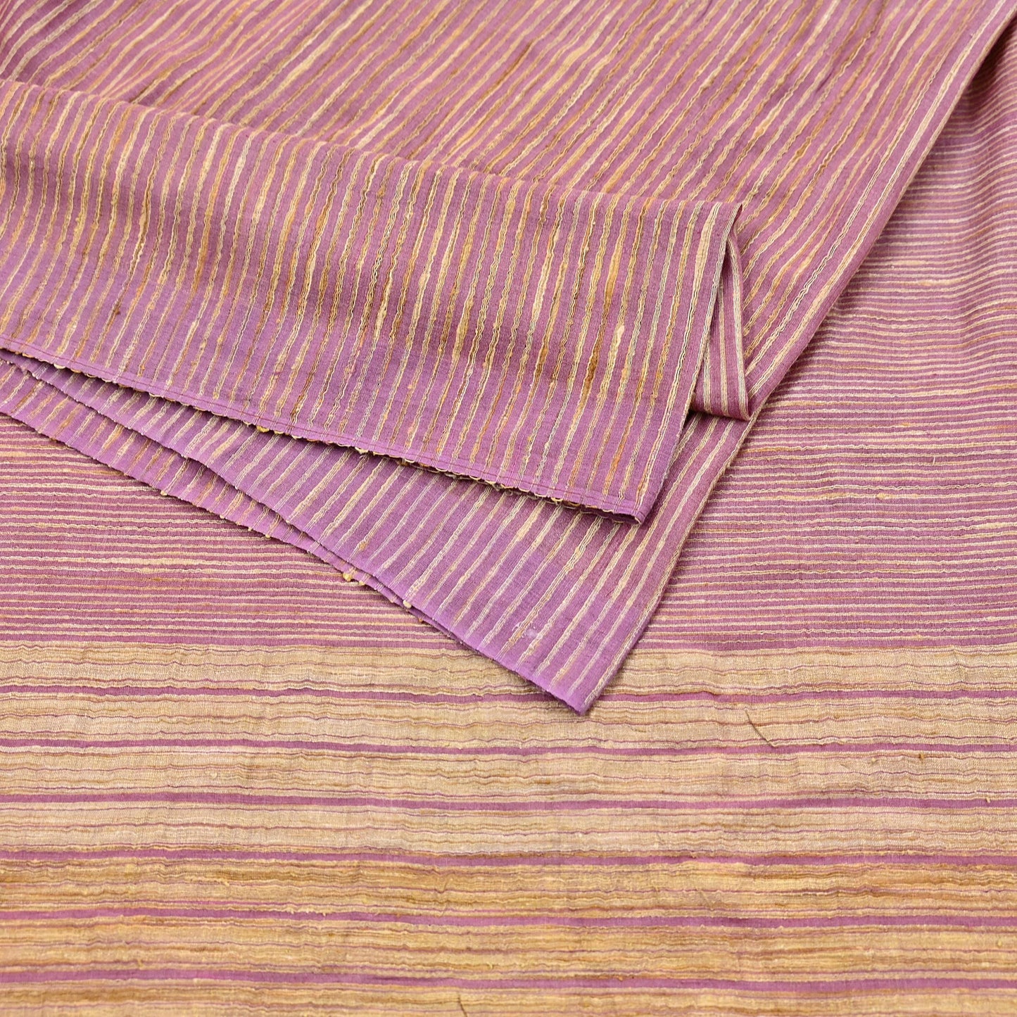 Indian Vintage Heavy Sari Pink Pure Khadi Silk Handloom Saree Craft Fabric 5yd Ethnic Wear Dress making For Crafting Quilting