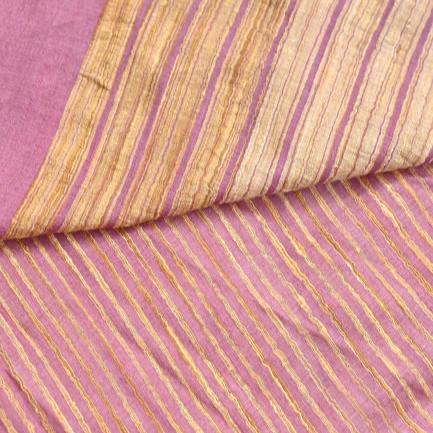 Indian Vintage Heavy Sari Pink Pure Khadi Silk Handloom Saree Craft Fabric 5yd Ethnic Wear Dress making For Crafting Quilting