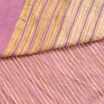 Indian Vintage Heavy Sari Pink Pure Khadi Silk Handloom Saree Craft Fabric 5yd Ethnic Wear Dress making For Crafting Quilting