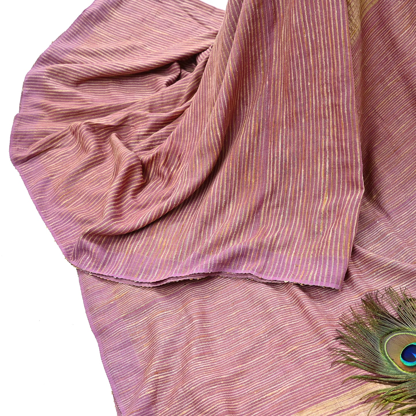 Indian Vintage Heavy Sari Pink Pure Khadi Silk Handloom Saree Craft Fabric 5yd Ethnic Wear Dress making For Crafting Quilting