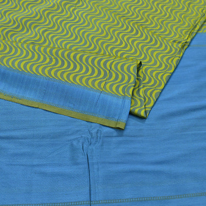 Indian Vintage Heavy Green & Blue Kanjivaram Saree 100% Pure Silk Zari 5Yd Floral Crafting Dress making Crafting Quilting Bollywood Saree