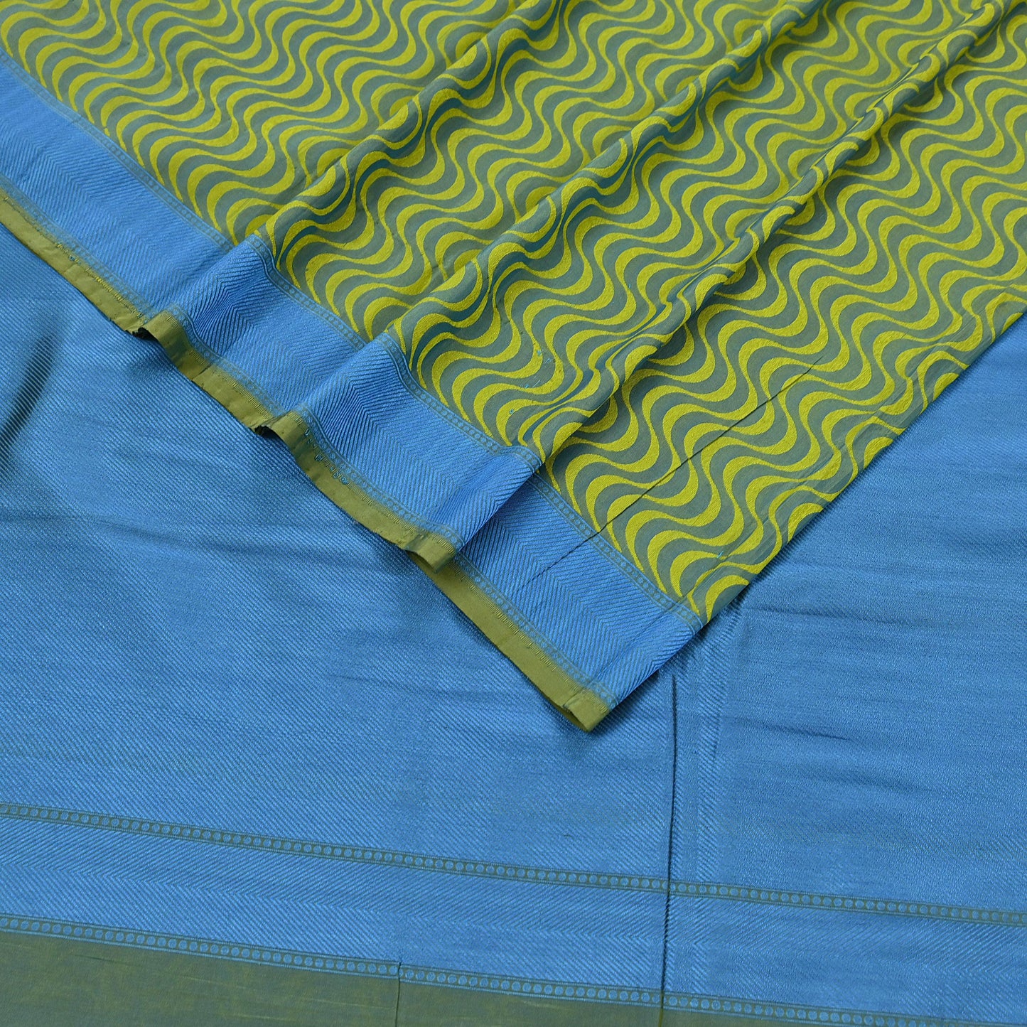 Indian Vintage Heavy Green & Blue Kanjivaram Saree 100% Pure Silk Zari 5Yd Floral Crafting Dress making Crafting Quilting Bollywood Saree