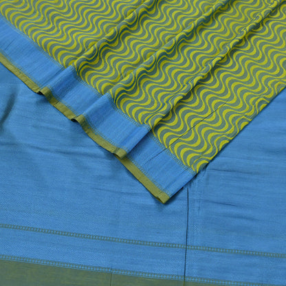 Indian Vintage Heavy Green & Blue Kanjivaram Saree 100% Pure Silk Zari 5Yd Floral Crafting Dress making Crafting Quilting Bollywood Saree