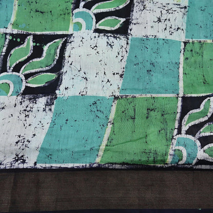 Indian Vintage Sarees Batik Work 100% Pure Chanderi Silk Sari Craft Fabric 5Yd Sewing Sarong Wrap Dress making Crafting Bollywood sarees