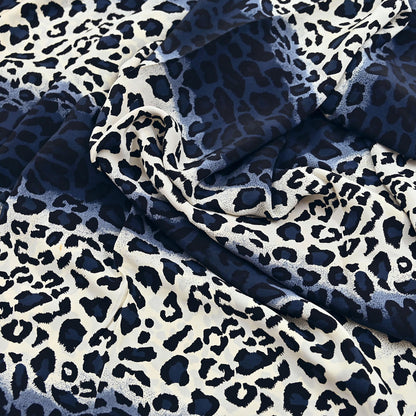 Indian Vintage Sari Multi Pure Crepe Silk leopard Print Saree 5yard Sewing Floral Craft Fabric Wrap Dress Making Crafting Quilting satyapaul