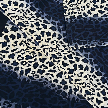 Indian Vintage Sari Multi Pure Crepe Silk leopard Print Saree 5yard Sewing Floral Craft Fabric Wrap Dress Making Crafting Quilting satyapaul