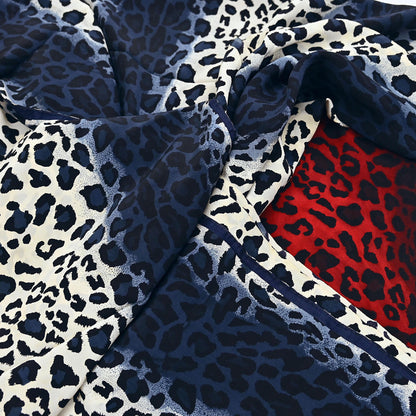 Indian Vintage Sari Multi Pure Crepe Silk leopard Print Saree 5yard Sewing Floral Craft Fabric Wrap Dress Making Crafting Quilting satyapaul