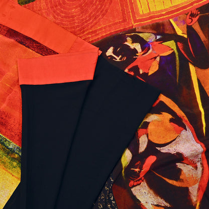 Indian Vintage Saree Multi Pure Silk Digital Printed Sari 6yd Sewing Floral Soft Craft Fabric Dress Making Crafting Quilting