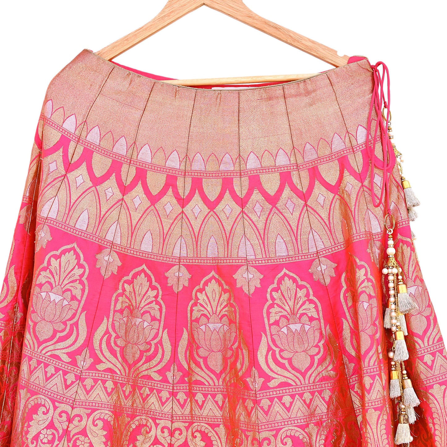 Indian Heavy Wedding pink & orannge Pure Silk Hand Embroidered banarasi Lehenga/Skirt Designer By Manish Malhotra Bridal Wear Zardozi