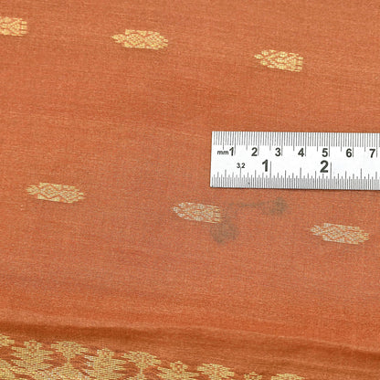 Indian Vintage Sari Rusty 100% Pure Silk Hand Woven Sarees Craft Fabric 5Yd Ethnic Sewing Dress making Crafting Quilting Upcycle