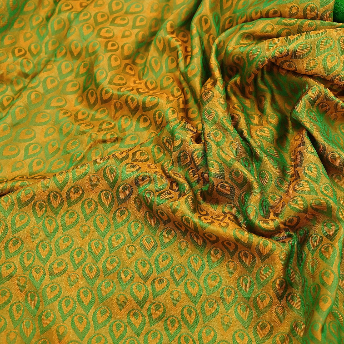 Indian Vintage Woven Kanjivaram Saree 100% Pure Silk Sari Zari 5Yard Floral Dress making Crafting Quilting Upcycle