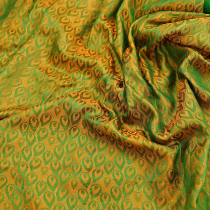 Indian Vintage Woven Kanjivaram Saree 100% Pure Silk Sari Zari 5Yard Floral Dress making Crafting Quilting Upcycle