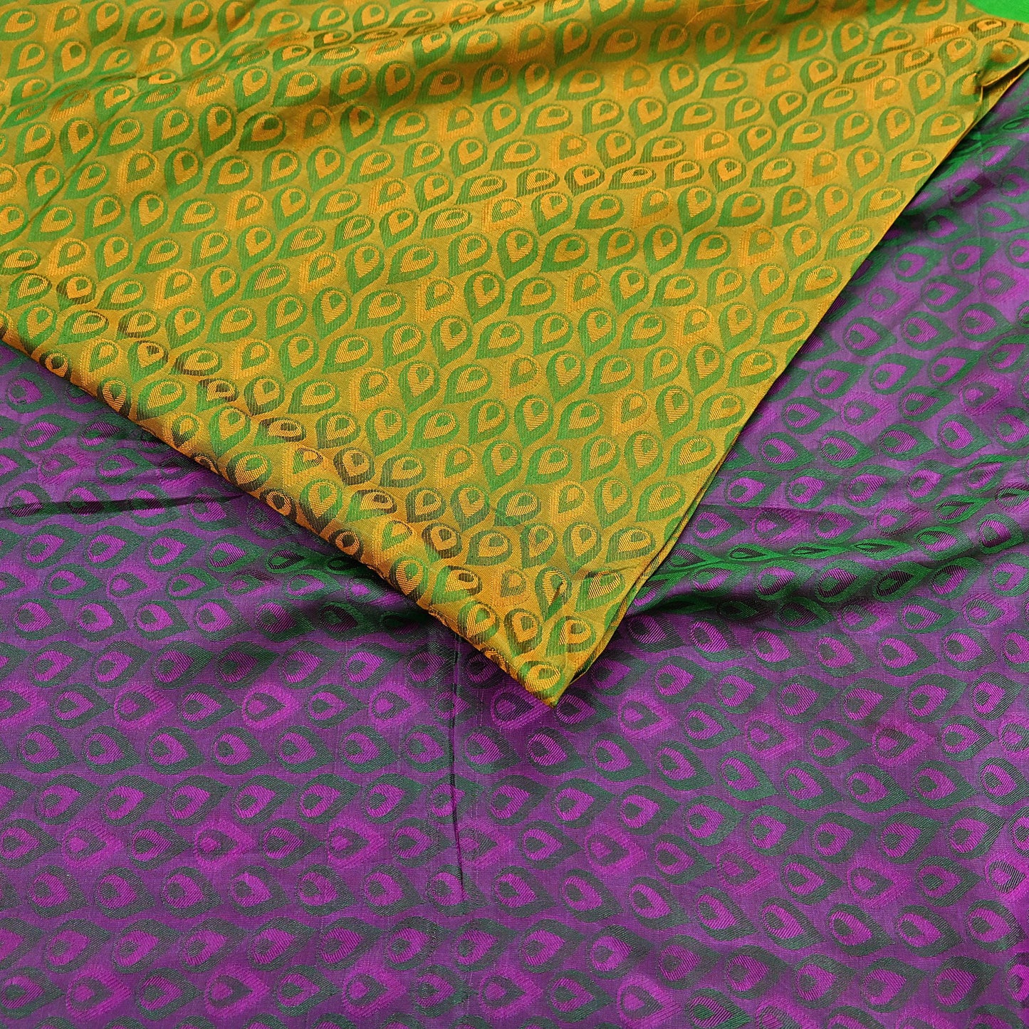 Indian Vintage Woven Kanjivaram Saree 100% Pure Silk Sari Zari 5Yard Floral Dress making Crafting Quilting Upcycle