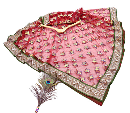Indian Vintage Heavy Red Net/Mesh/ Velvet Hand Embroidered Dupatta Designer By Anamika Khanna Bridal Wear Dabka Zardozi Veil Hijab