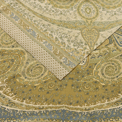 Indian Vintage Sari Green & Ivory Pure Crepe Silk Printed Saree 6yd Sewing Floral Soft Craft Fabric Wrap Dress making Crafting Quilting