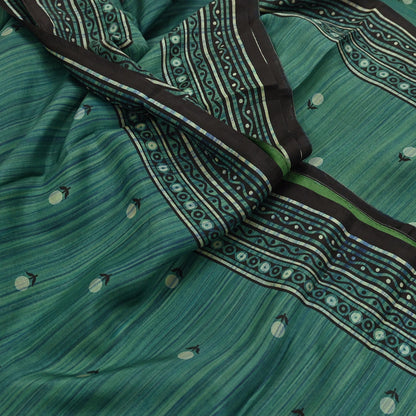 Indian Vintage Sari Green & Purple 100% Pure Silk Printed Sarees 5yd Craft Fabric Sewing Soft Dress Making Floral Quilting Crafting Upcycle