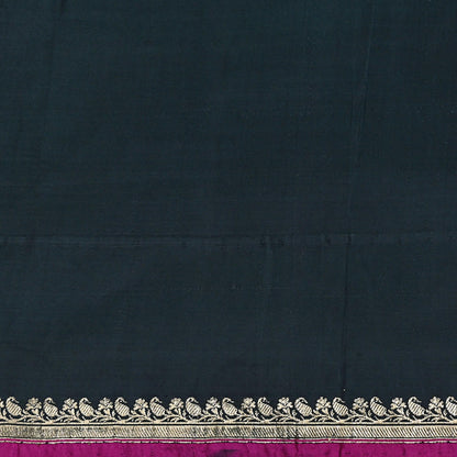 Indian Vintage Sari Black Heavy Wedding Pure Satin Silk Woven Banarasi Tanchoi Saree 5Yd Ethnic Craft Fabric Upcycle Bridal Heavy Sarees