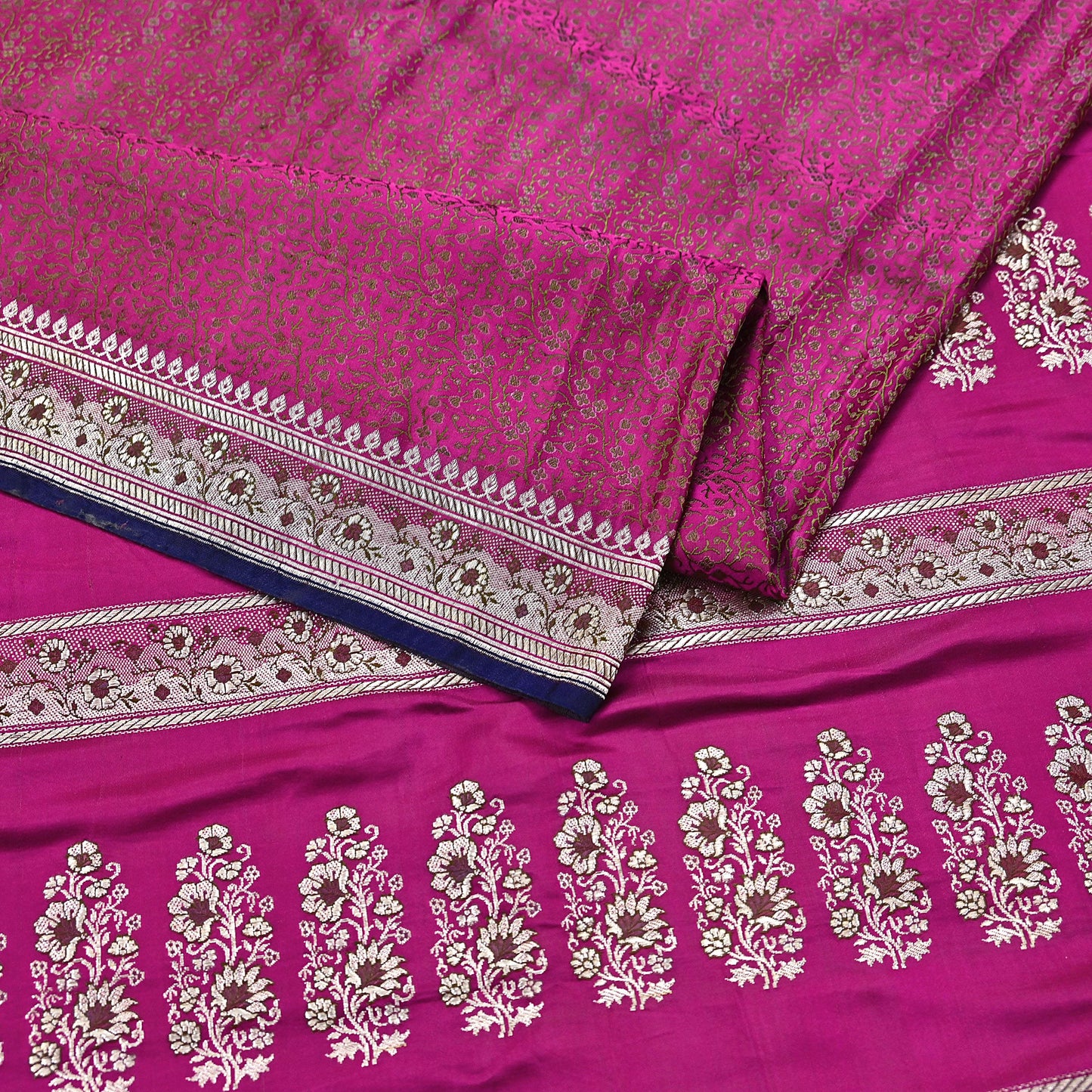 Indian Vintage Sari Pink Heavy Wedding Pure Satin Silk Woven Banarasi Tanchoi Saree 5Yd Ethnic Craft Fabric Upcycle Bridal Heavy Sarees