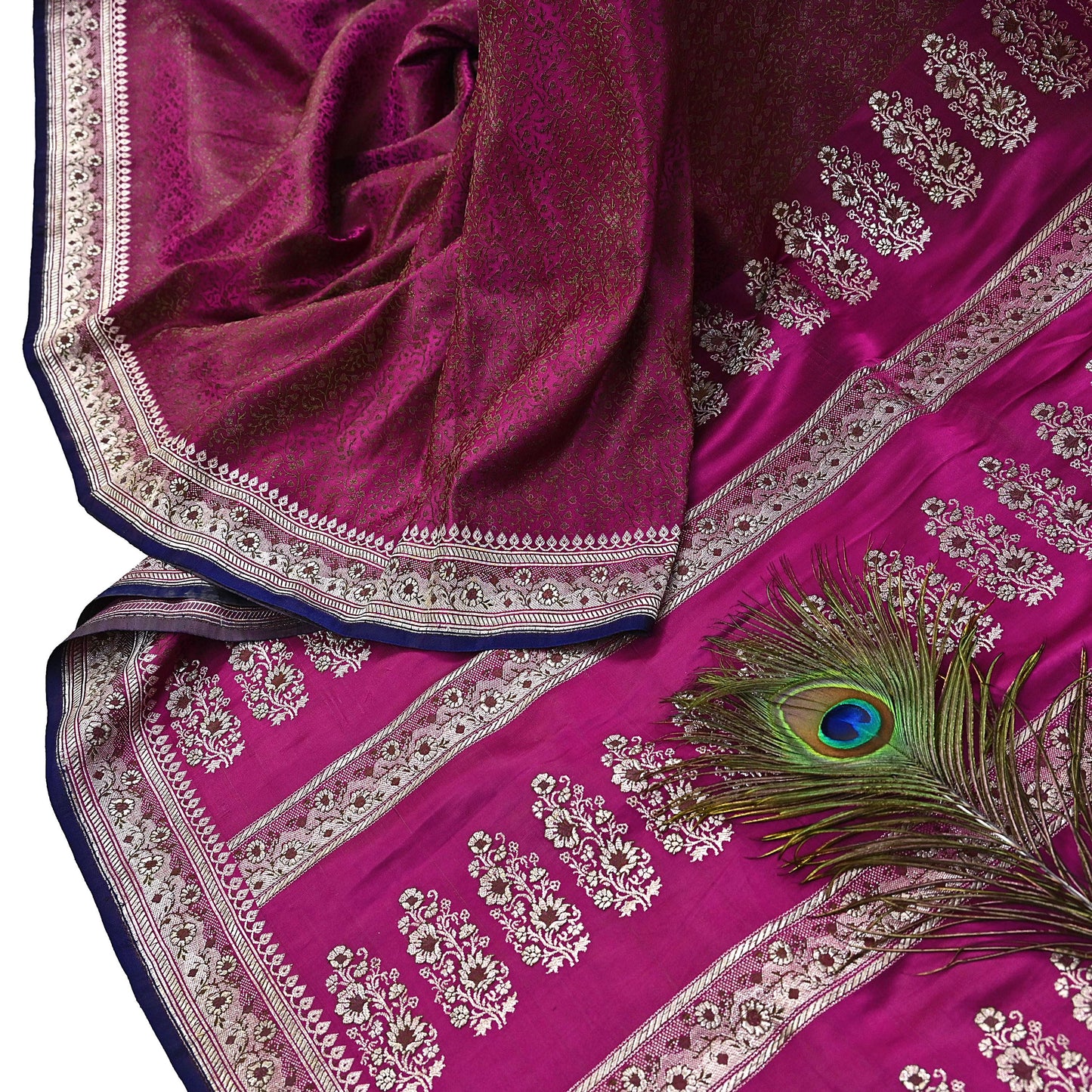 Indian Vintage Sari Pink Heavy Wedding Pure Satin Silk Woven Banarasi Tanchoi Saree 5Yd Ethnic Craft Fabric Upcycle Bridal Heavy Sarees