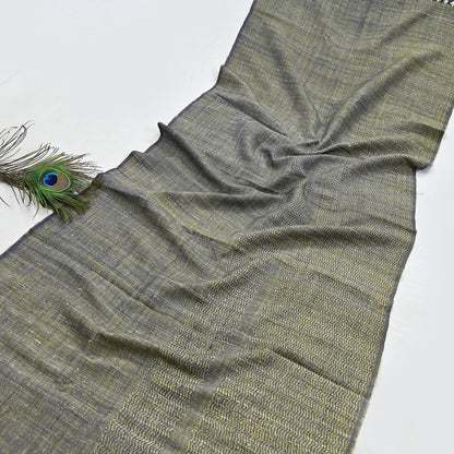 Indian Women Vintage Gray Long Stole Pure Woolen Scarf Dupatta Scarves Sarong Wrap Veil Hijab Shawl Soft Fringes