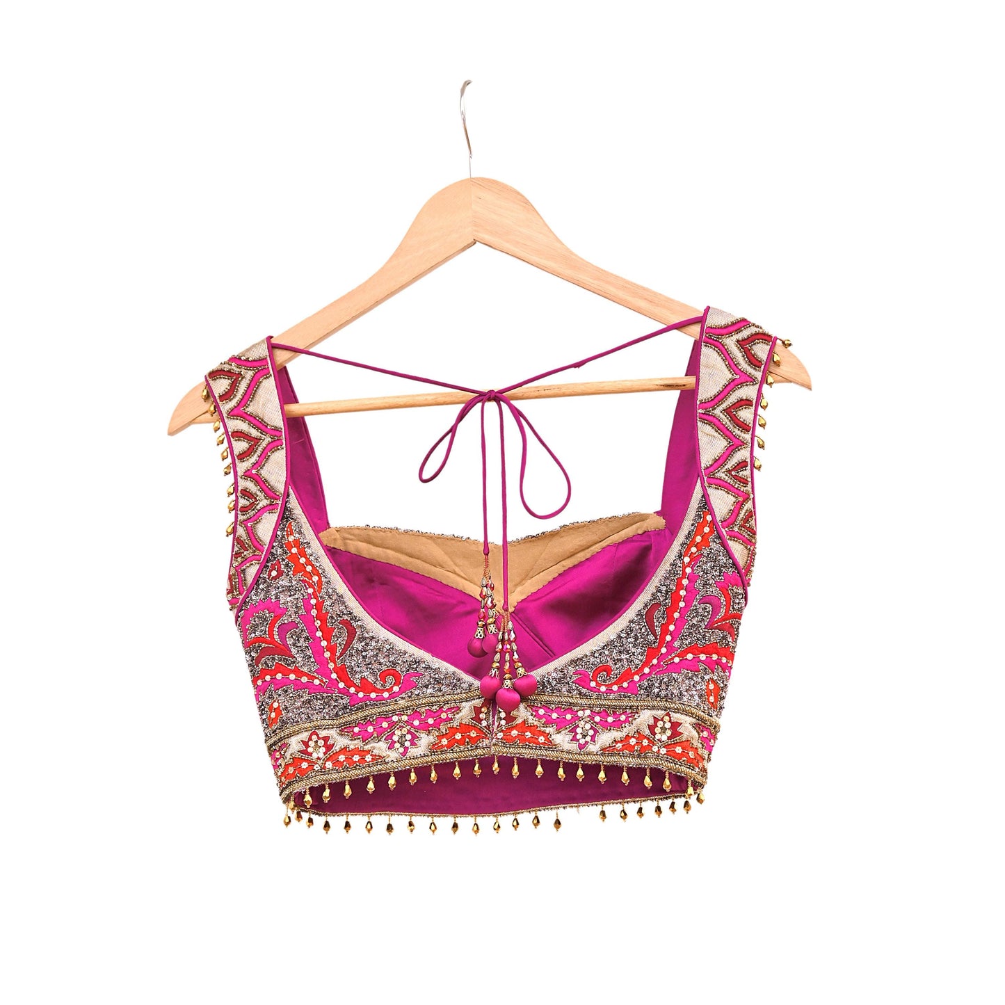 Orange & Purple Heavy Hand Embroidered Designer Lehenga Set Net Lehenga Padded Blouse, Dupatta Indian Wedding Outfit Sequins Beaded 3pc Set