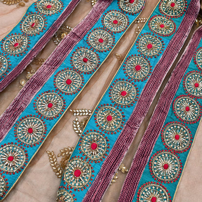 Indian Vintage Heavy Wedding Brown Net/Mesh Hand Embroidered Dupatta Designer By Manish Malhotra Bridal Wear Zardozi Veil Hijab