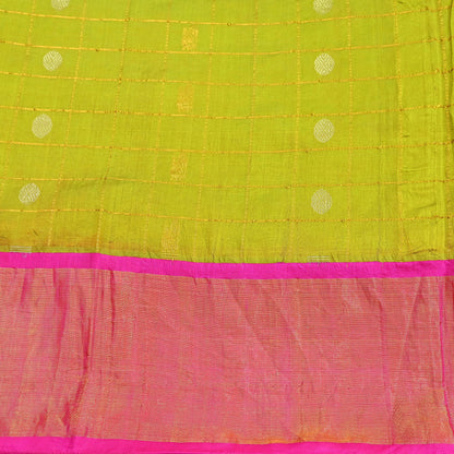 Indian Vintage Heavy Purple & Green Kanjivaram Saree 100% Pure Silk Sari Metallic Zari 5Yd Floral Crafting Dress making Ethnic Peacock
