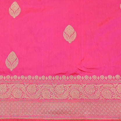 Indian Vintage Pink & Purple Sari Wedding Pure Silk Hand Woven Banarasi Sarees Zari 5Yd Ethnic Dress Making Crafting