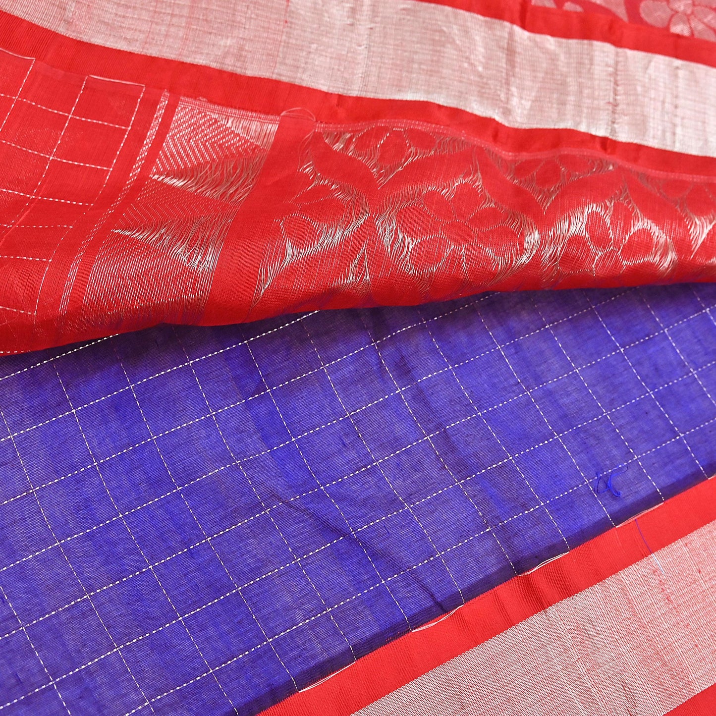 Indian Vintage Heavy Kanjivaram Saree 100% Pure Silk Sari Metallic Zari 5Yd Floral Crafting Dress making Ethnic Floral Fringes