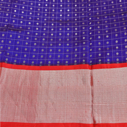 Indian Vintage Heavy Kanjivaram Saree 100% Pure Silk Sari Metallic Zari 5Yd Floral Crafting Dress making Ethnic Floral Fringes
