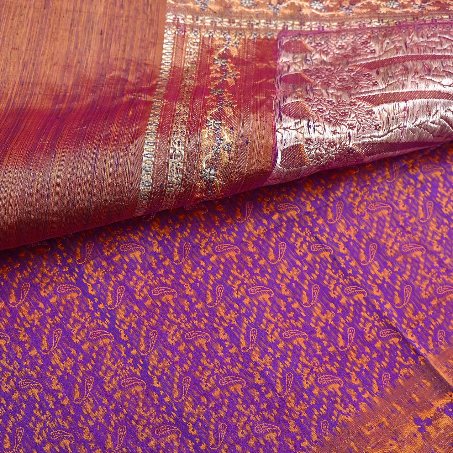 Indian Vintage Sari Pink Heavy Pure Satin Silk Woven Banarasi Tanchoi Saree 5Yd Ethnic Craft Fabric Upcycle Bridal Heavy Sarees