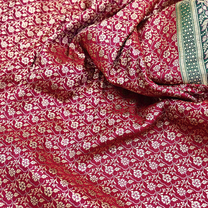 Indian Vintage Sari Heavy Pure Satin Silk Woven Banarasi Brocade Saree Zari 5Yd Ethnic Dress making Crafting Bollywood