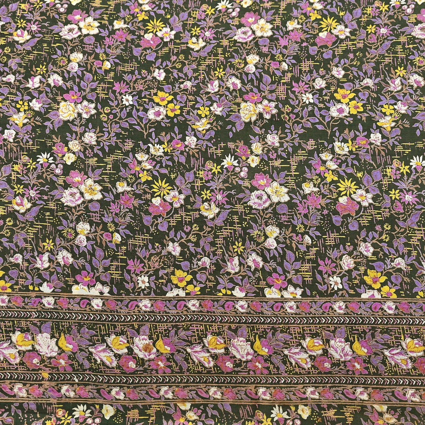 Indian Vintage Blue & Green Sarees Pure Cotton Block Printed Sari 5yd Sewing Craft Fabric DressMaking Soft Crafting Quilting Upcycle