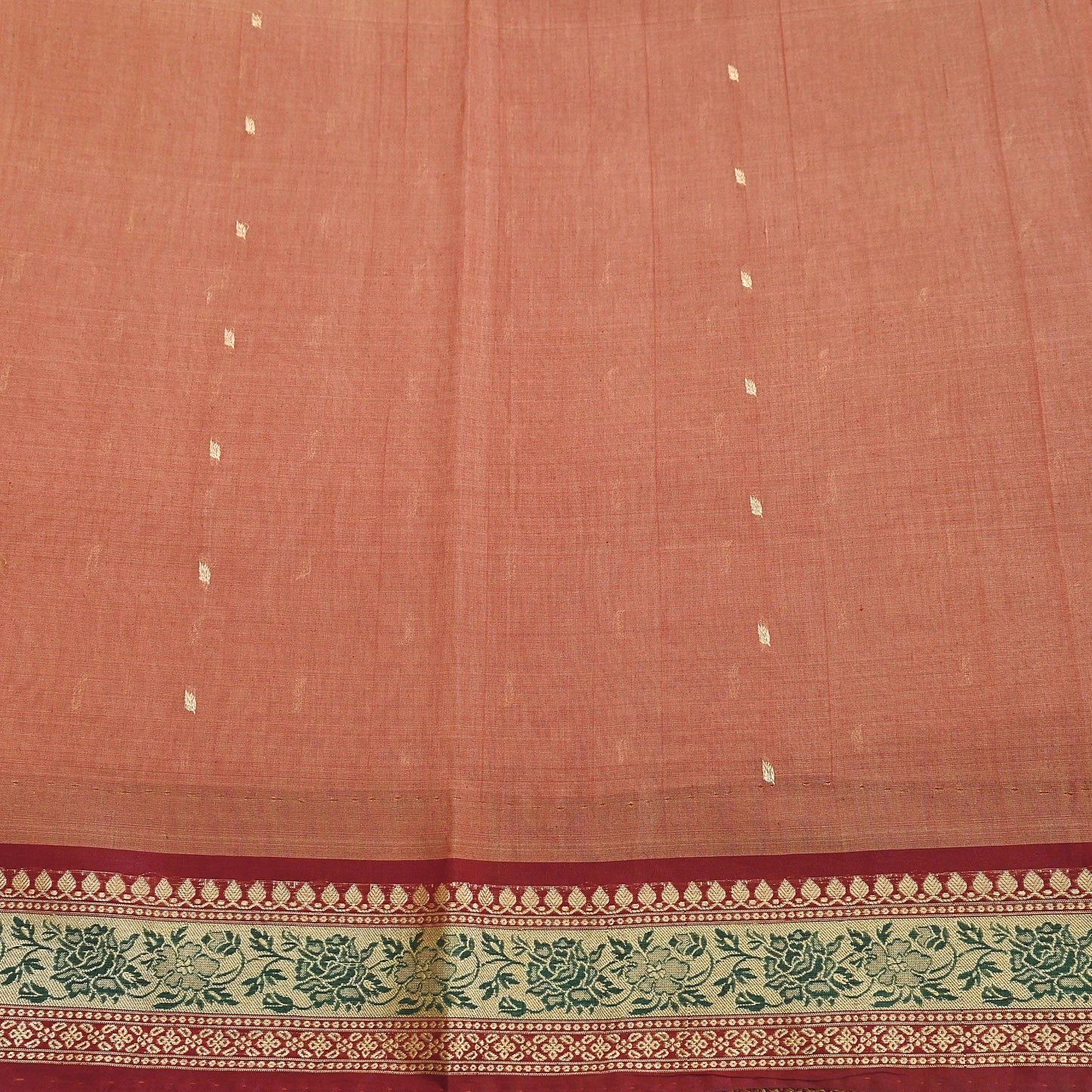 Indian Vintage Heavy Maroon Hand Woven Saree 100% Pure Silk Sari 5Yard Floral Dress making Crafting Quilting Upcycle