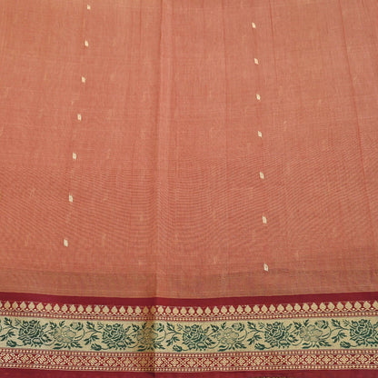Indian Vintage Heavy Maroon Hand Woven Saree 100% Pure Silk Sari 5Yard Floral Dress making Crafting Quilting Upcycle