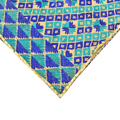 Indian Vintage Beige Heavy Wedding Dupatta Long Stole Pure Cotton Hand Embroidered Bagh Phulkari Stole Scarves